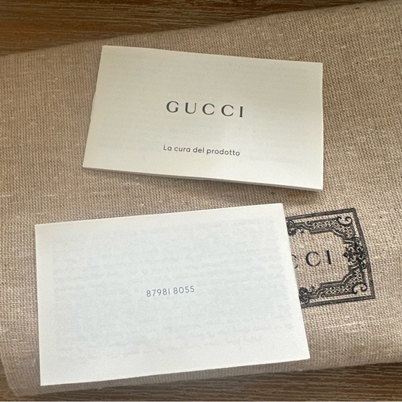 GUCCI Canvas Crystal GG Monogram Square G 95mm Slide Sandals 39.5 Beige Blue - Picture 8 of 8